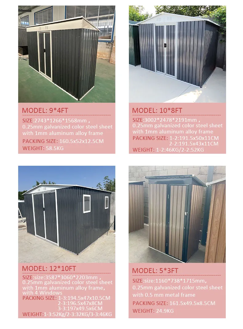 10*8FT Secure Lockable Steel Storage Shed Tidy Potting Garden Shed Reliable Outdoor Home Shed Outdoor Storage Shed Garden Shed Prefabricated Shed