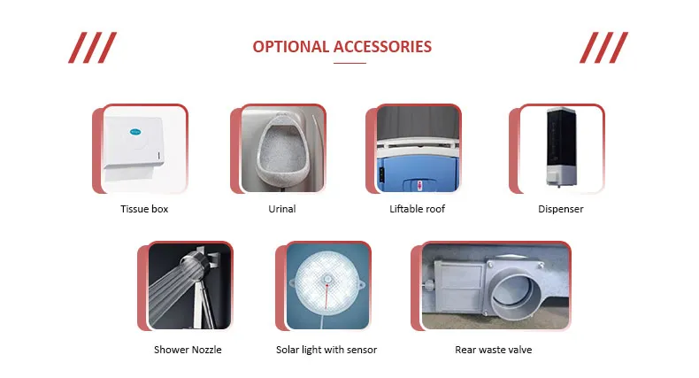 Events Aluminum Practical Hot Newest Custom Flushable Mobile Portable Toilet and Shower