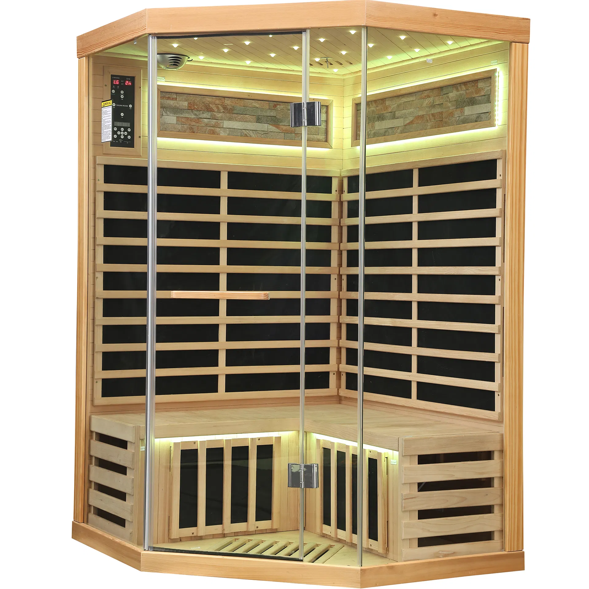 Indoor Wooden Infrared Double Sauna Room Cabin House