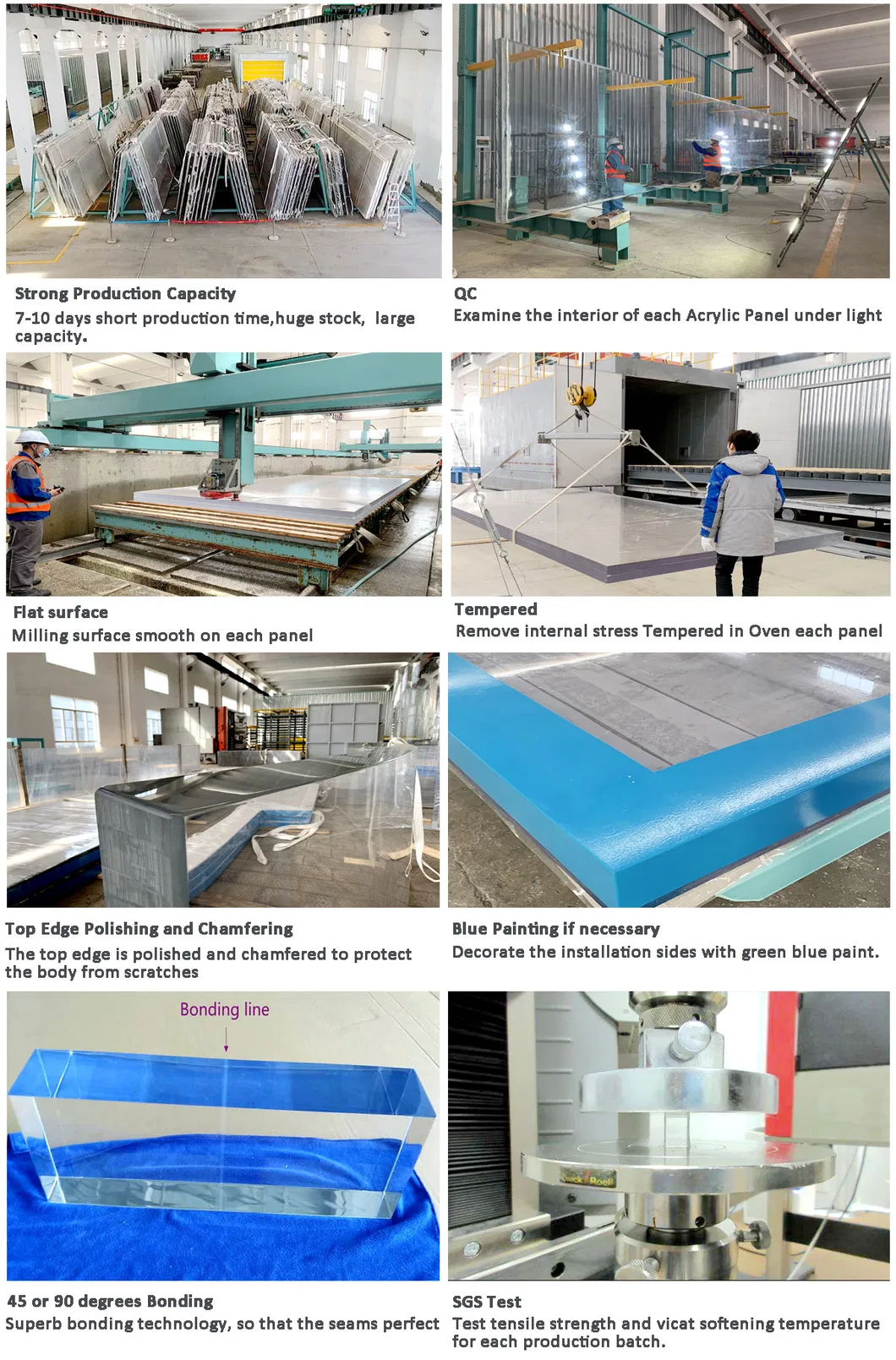 Thick Clear Outdoor Glass Acrylic Panels for SPA Swimming Pool Wall
