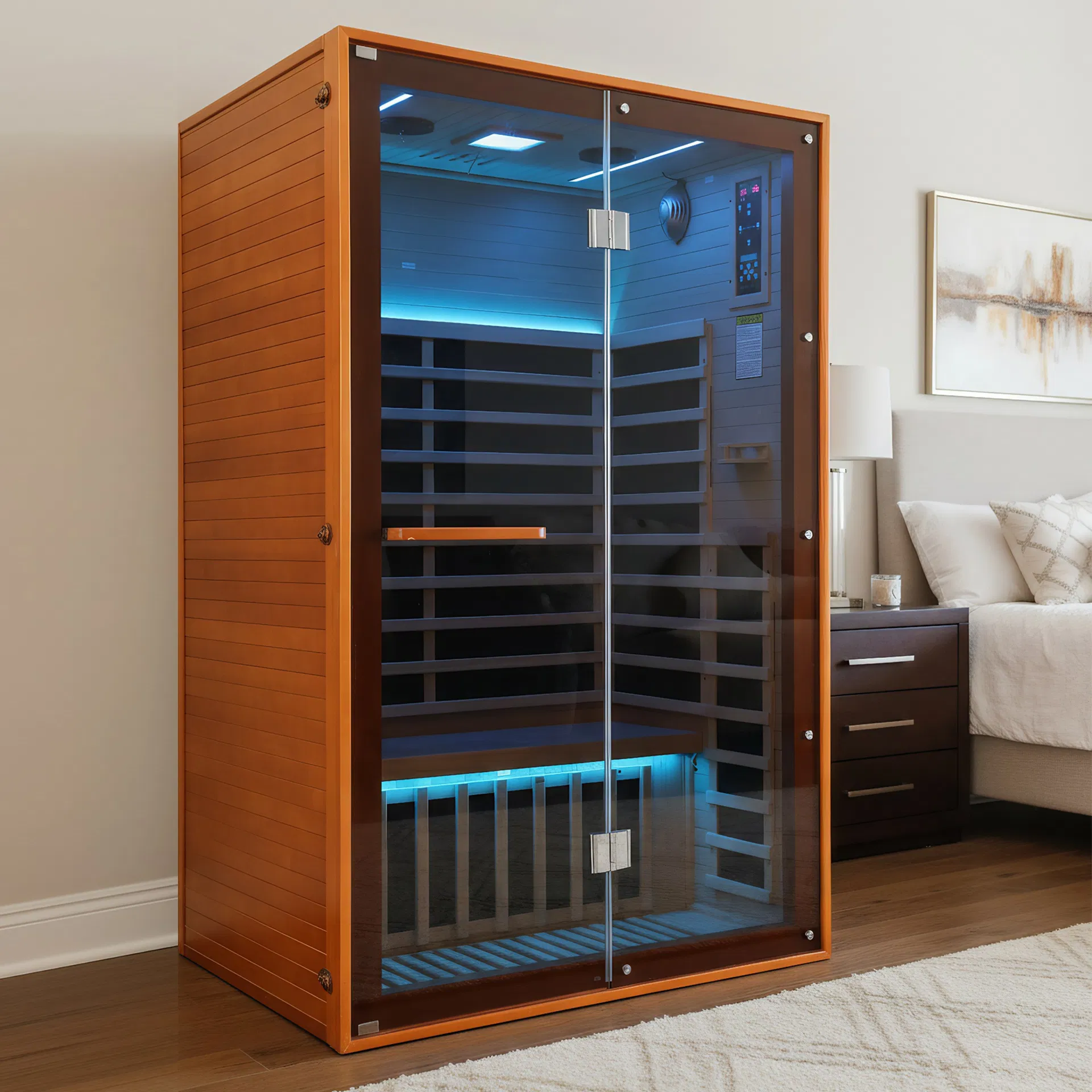 Wooden Indoor Double Infrared Sauna Room Cabin House