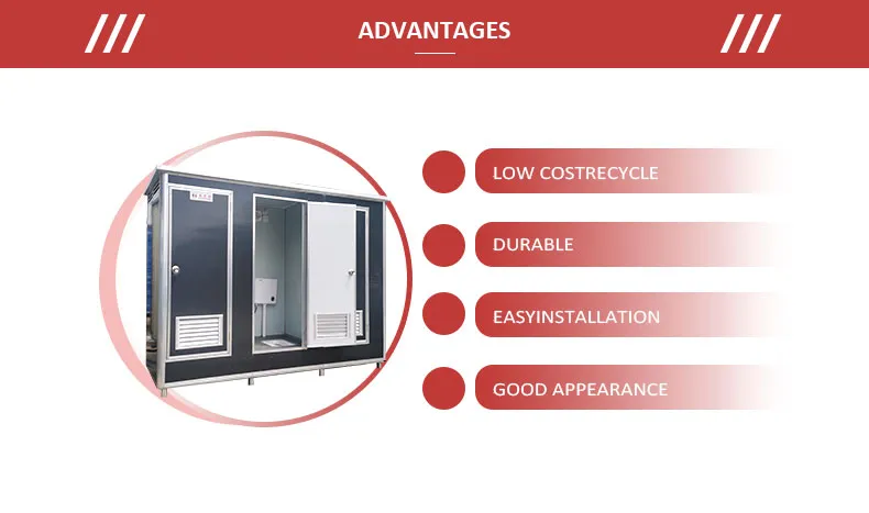 Professional China Portable Toilet with Air Conditioner, Modular Prefab Shower Room with Toilet