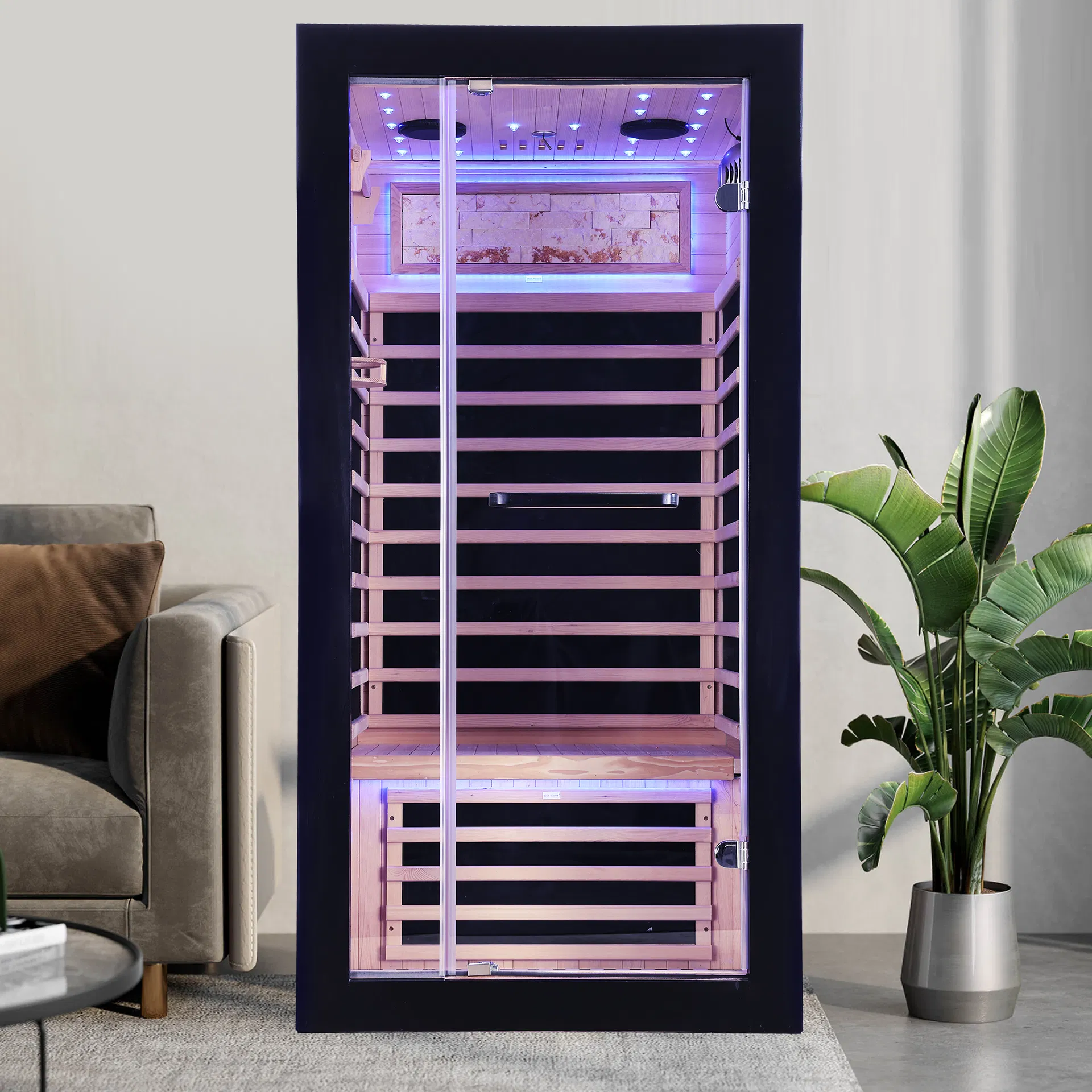 Single-Person Starlight Ceiling Lighting Sauna Room