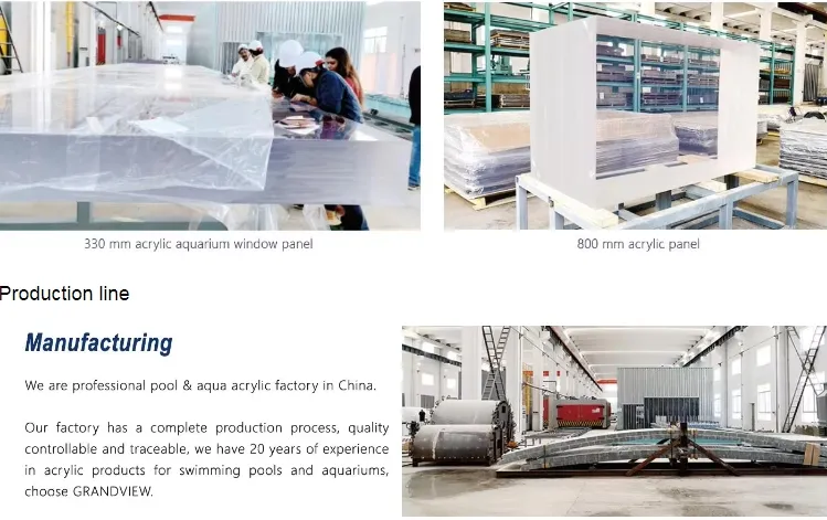 93% Transmittance Cast PMMA UV Resistant Project Engineering Manufacturer Clear Acrylic Swimming Pool Sheet