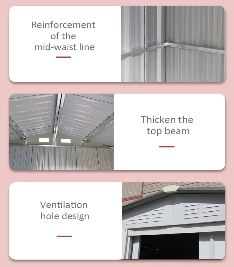 10*8FT Secure Lockable Steel Storage Shed Tidy Potting Garden Shed Reliable Outdoor Home Shed Outdoor Storage Shed Garden Shed Prefabricated Shed