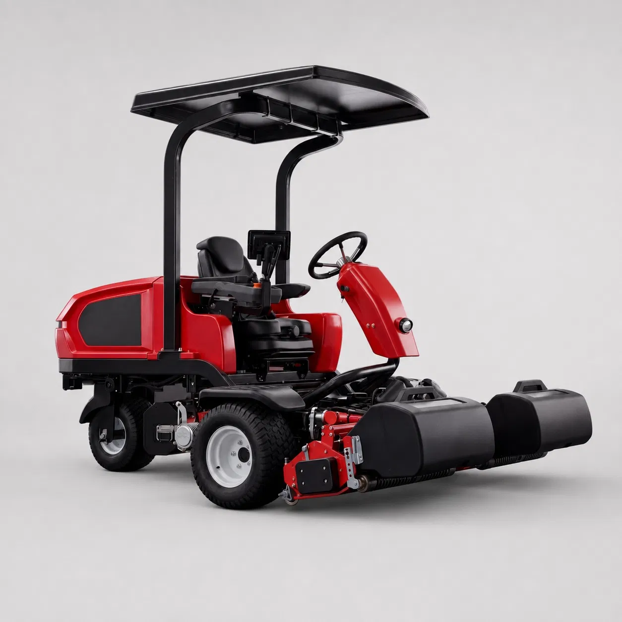 Electric Triple Reel Lawn Mower 48V Battery Powered Ride-on Grass Cutter for Golf Course Sports Field Turf Care