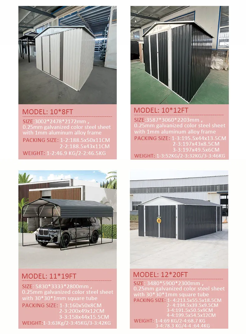 10*8FT Secure Lockable Steel Storage Shed Tidy Potting Garden Shed Reliable Outdoor Home Shed Outdoor Storage Shed Garden Shed Prefabricated Shed