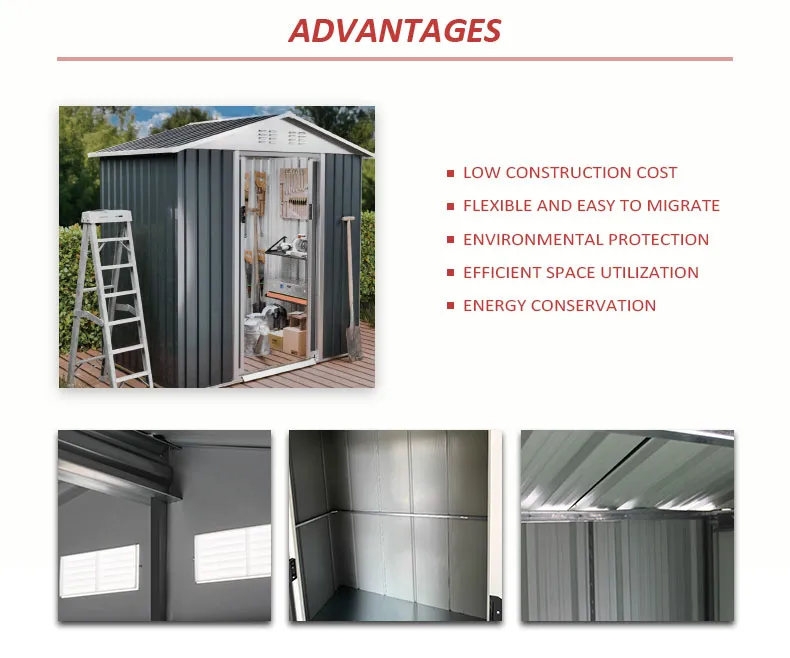 10*8FT Secure Lockable Steel Storage Shed Tidy Potting Garden Shed Reliable Outdoor Home Shed Outdoor Storage Shed Garden Shed Prefabricated Shed