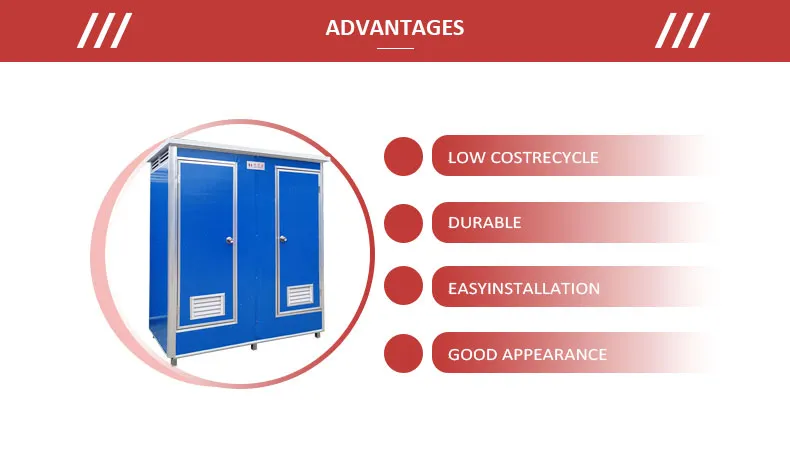 Double Outdoor Lavatory Prefabricated Modular Parks Sandwich Panel Portable Latrine Public Cheap Price Small Modular Container Toilet