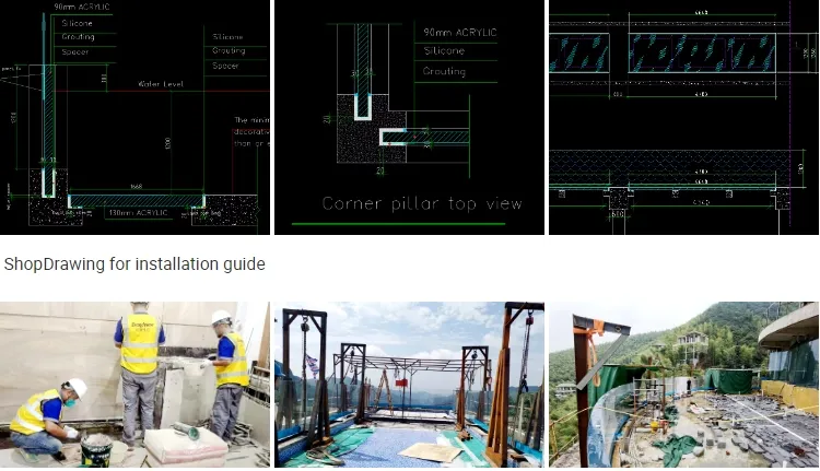 93% Transmittance Cast PMMA UV Resistant Project Engineering Manufacturer Clear Acrylic Swimming Pool Sheet