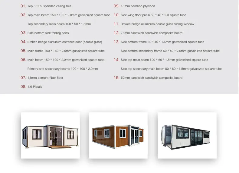 Weatherproof Expandable Container Long Service Life Prefab Home