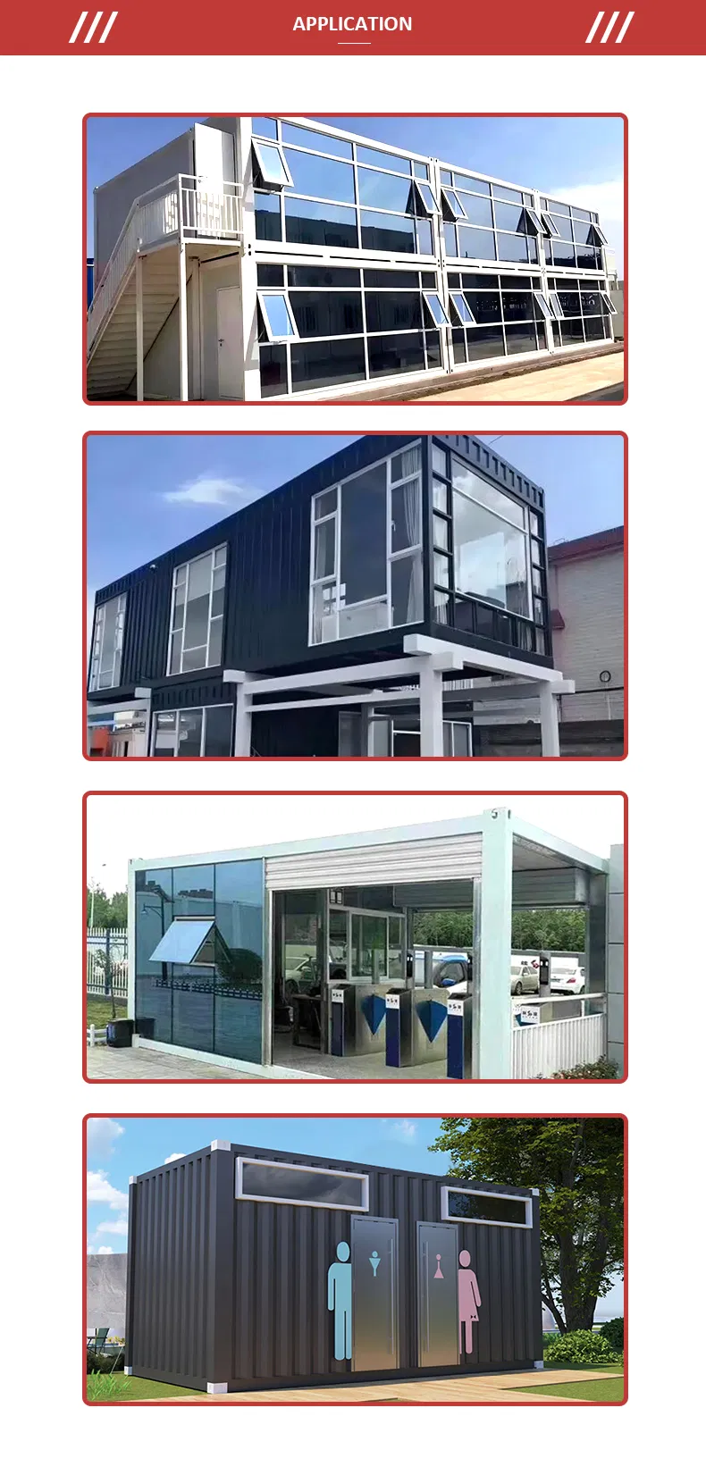 Rock Wool Fireproof Flat Pack Container House a-Class Insulated Cabin