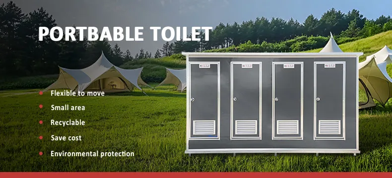 Temporary Prefab Outdoor Public Mobile Bathroom Portable Toilet Travel Toilet
