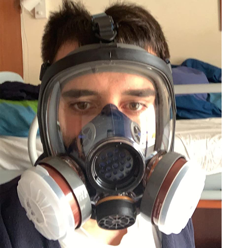 painting mask ce en136 s100 reusable gas full f