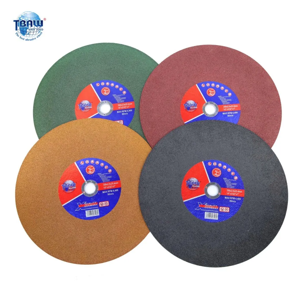 China Factory 350X2.5/3 mm Abrasive Cut off Flap Cutting Wheel for Metal Grinder