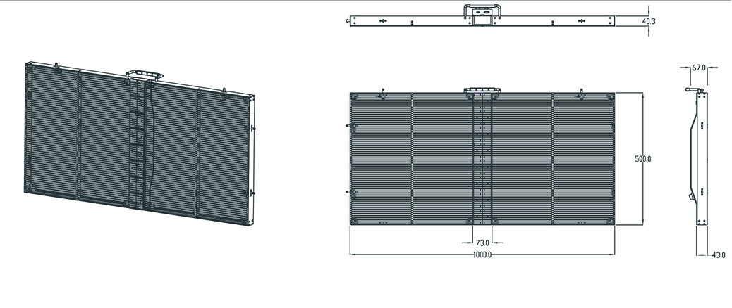 Framework of LED Transparent Screen Framework of LED Transparent Screen