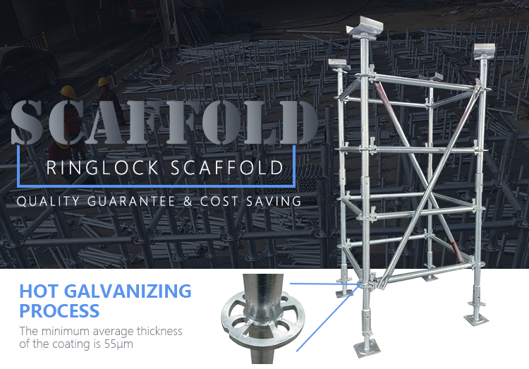 Galvanized steel ringlock layher scaffold M48/M60 ringlock rosette price self climbing scaffolding system for high-rise building