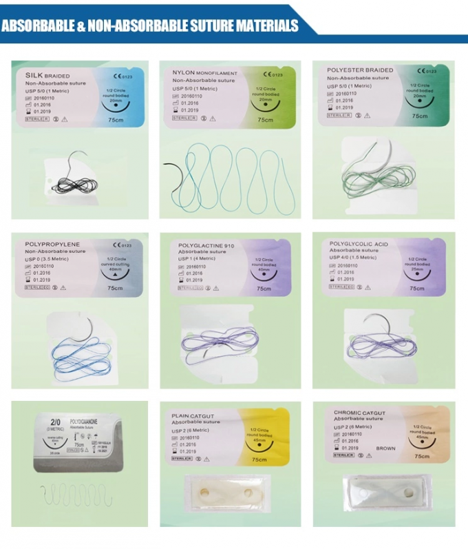 EO Gas Absorbable Surgical Sutures Disposable Medical Instruments 3