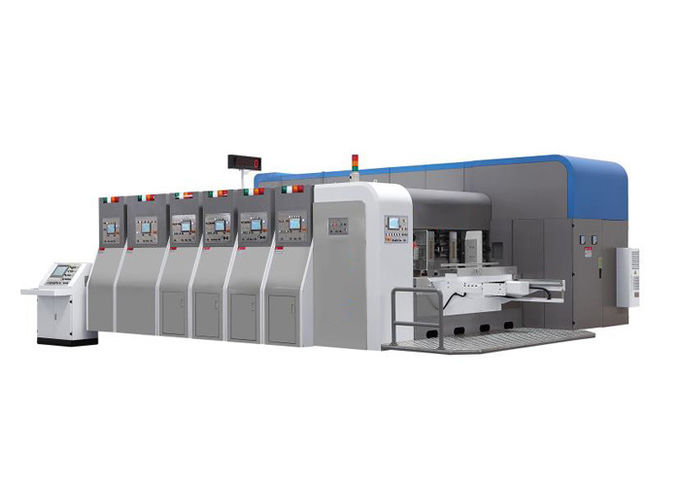 Three color 1200mm Flexographic Box Printing Machine For Carton Box 3