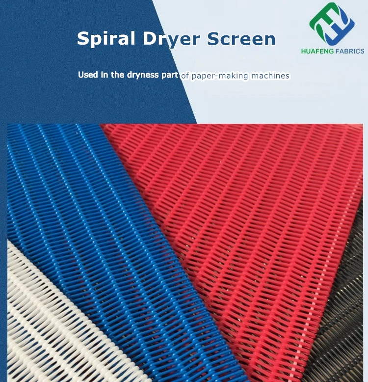 Pulp & Paper Industry Equipment Paper Making Polyester Large Loop Middle Loop Small Loop Spiral Dryer Screen Wire Mesh Fabric for Drying Paper in Paper Mill