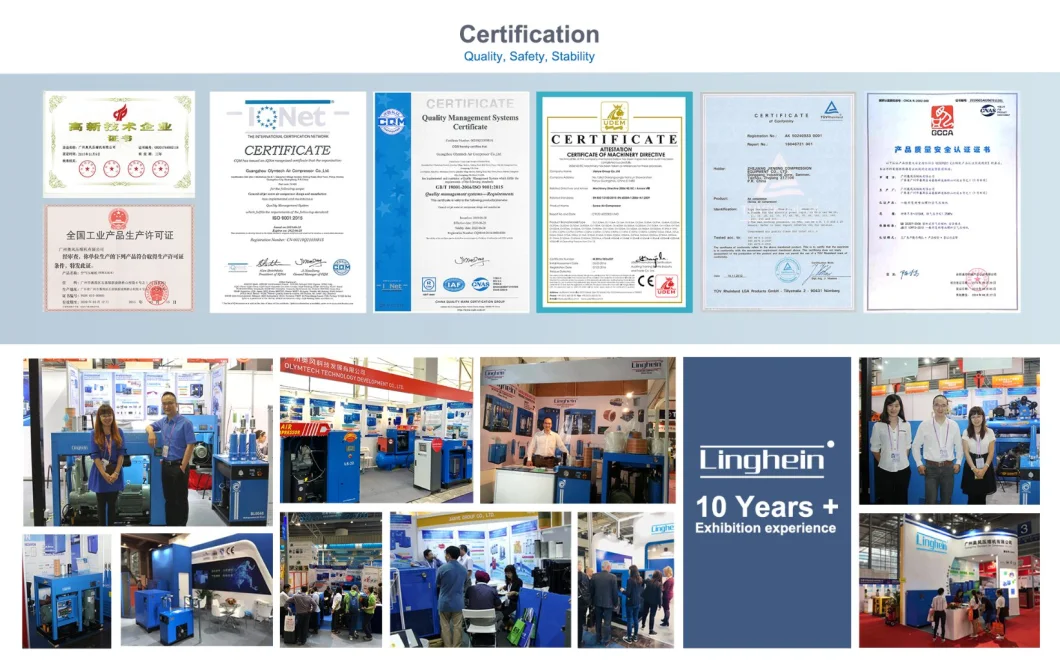 Linghein 75kw Compressor, Reliable Quality and High Safety Factor