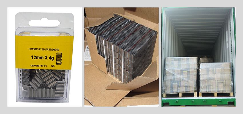 Packing and Container Loading Corrugated Fasteners