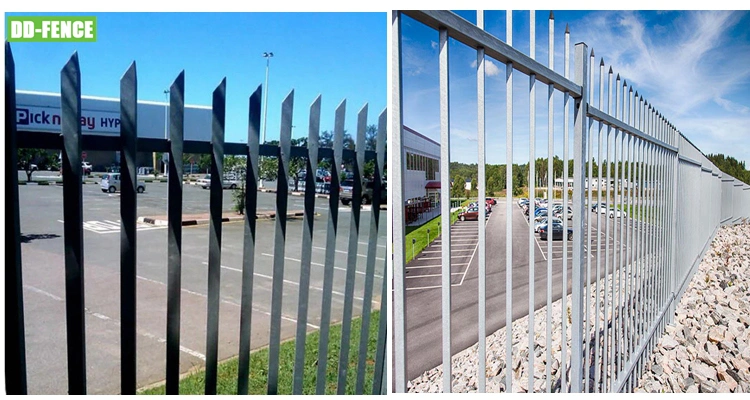 Galvanized Steel Iron Security Garden Europe Palisade Fencing Panel Metal Palisade Fence