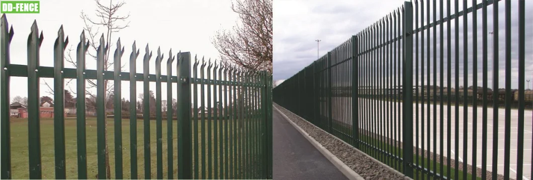 Galvanized Steel Iron Security Garden Europe Palisade Fencing Panel Metal Palisade Fence