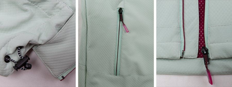 ladies outdoor softshell jacket detail-1