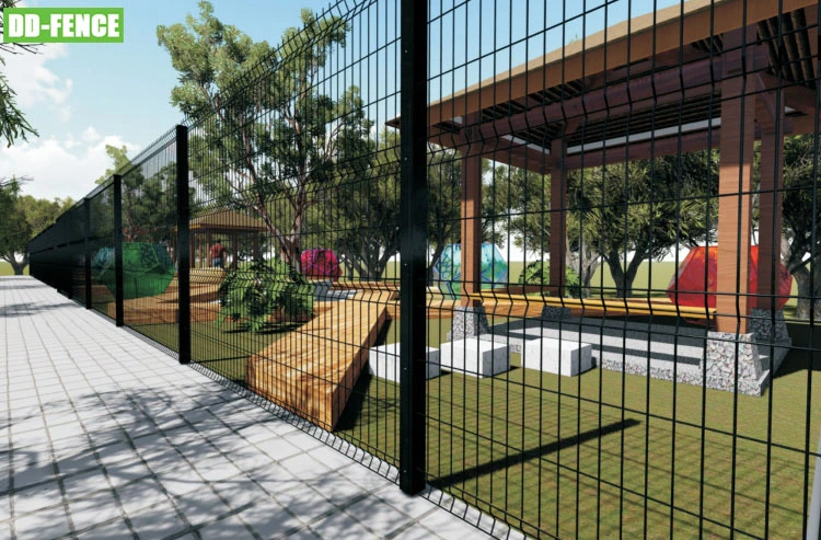 High Quality Galvanized Metal PVC Coated 3D V Bending Welded Curvy Wire Mesh Panel Fence for Garden Farm