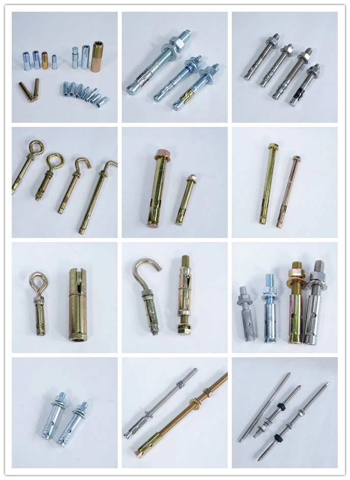 Carbon Steel Screws and Metal Frame Anchors Zinc Coated Anchor Bolt Expansion Anchor